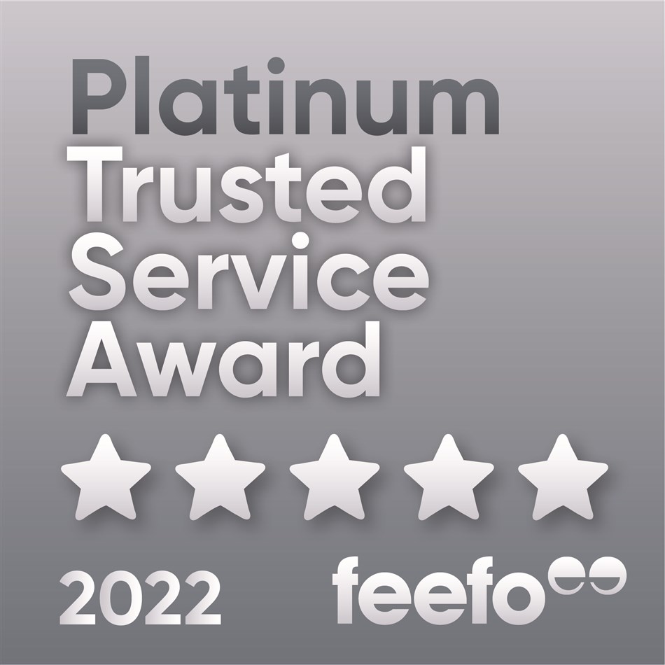 Peter Heron receives Feefo Platinum Trusted Service Award 2022