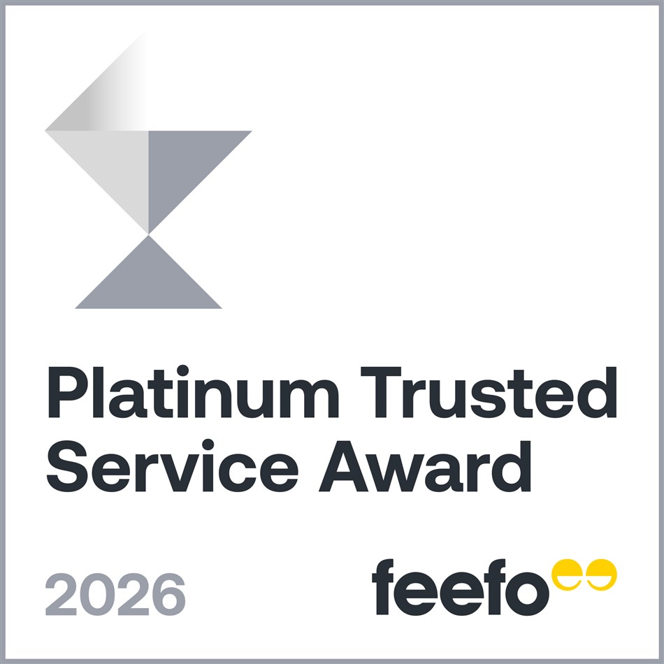 Feefo Platinum Trusted Service Award 2026 for the 8th year in a Row!