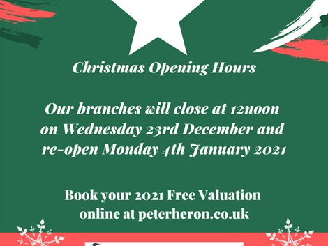 Christmas Opening Times